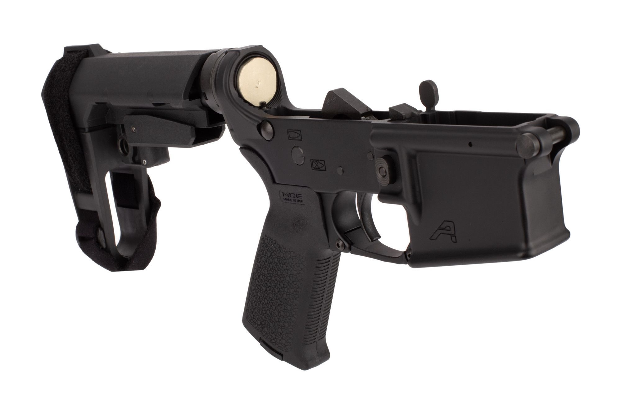 Aero Precision AR15 Pistol Complete Lower Receiver w/ MOE Grip & SBA3